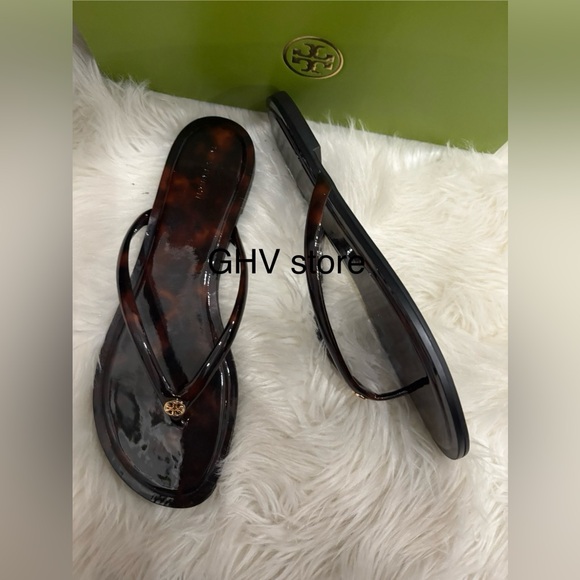Tory burch Chelsea Women's Tortoise Shell Flip Flops - Picture 3 of 3